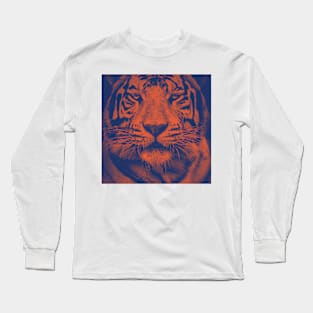 Orange and blue tiger Long Sleeve T-Shirt